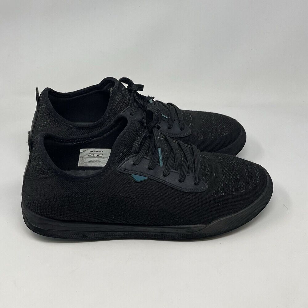 Vessi Weekend Sneakers Mens 10 Asphalt Black Fabric Waterproof Vegan Comfort - Picture 3 of 16